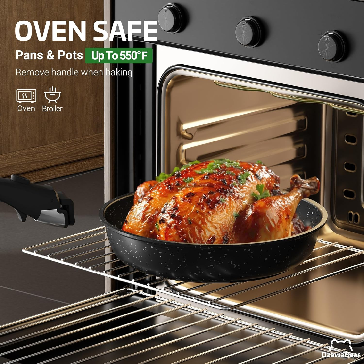 26-Piece Non-Stick Ceramic Cookware Set – Induction & Oven Safe, Healthy Cooking