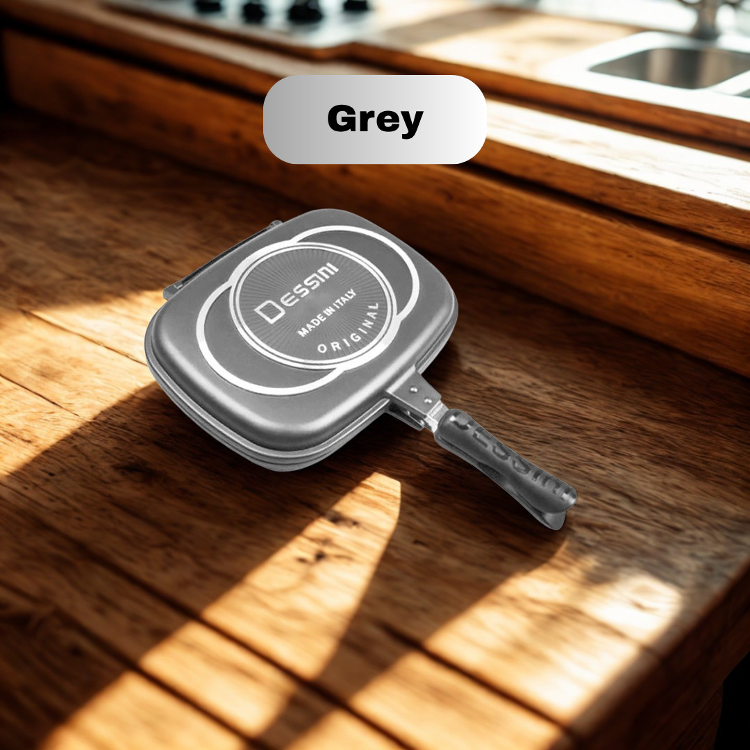 DESSINI Double Side Pressure Grill Frying Pan Scratch-Proof Die Casting 36cm