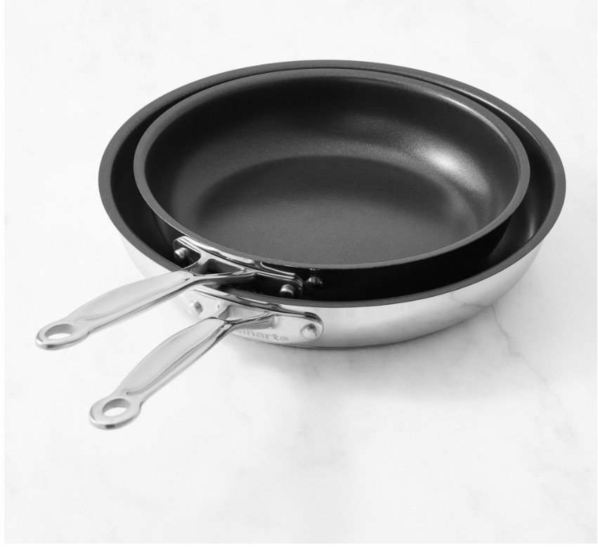 Cuisinart Chef’s Classic Stainless-Steel Nonstick Fry Pan, Set of 2