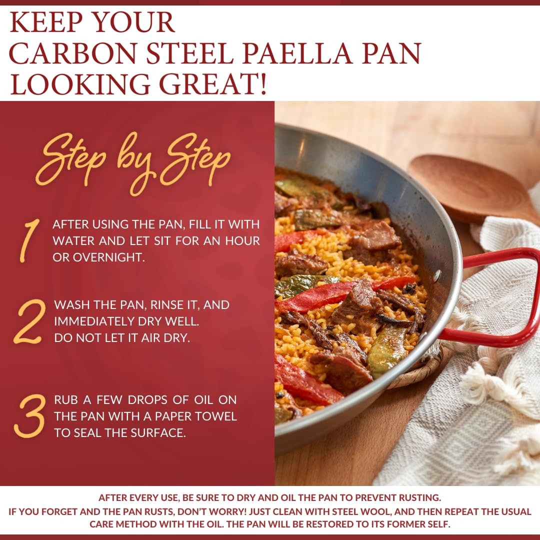 Garcima 13 1/2-Inch Pata Negra Restaurant Grade Paella Pan 34Cm Pn-13.5