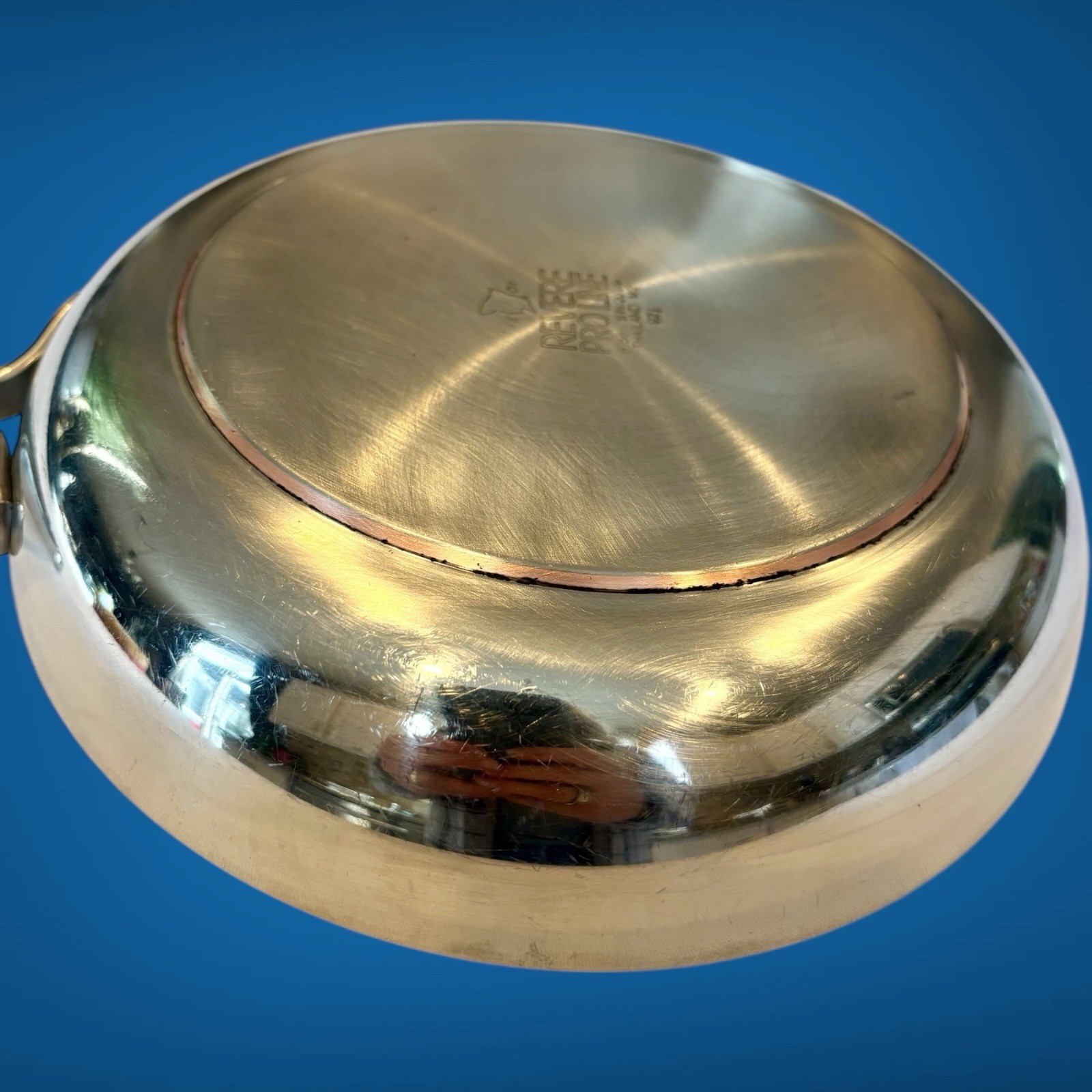 Revere Ware Pro Line 8″ Stainless Steel Copper Core Skillet Saute Fry Pan #6758