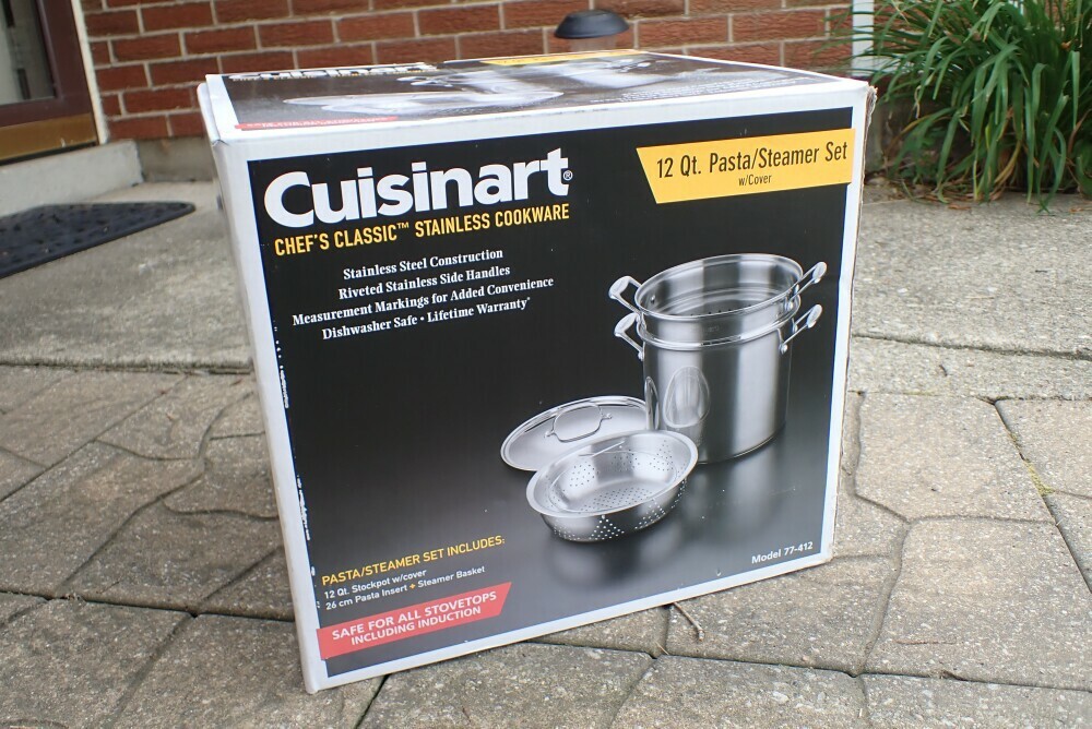 Cuisinart 4 Piece Cookware Set, 12 Quarts, Chef’s Classic Stainless Steel Pasta