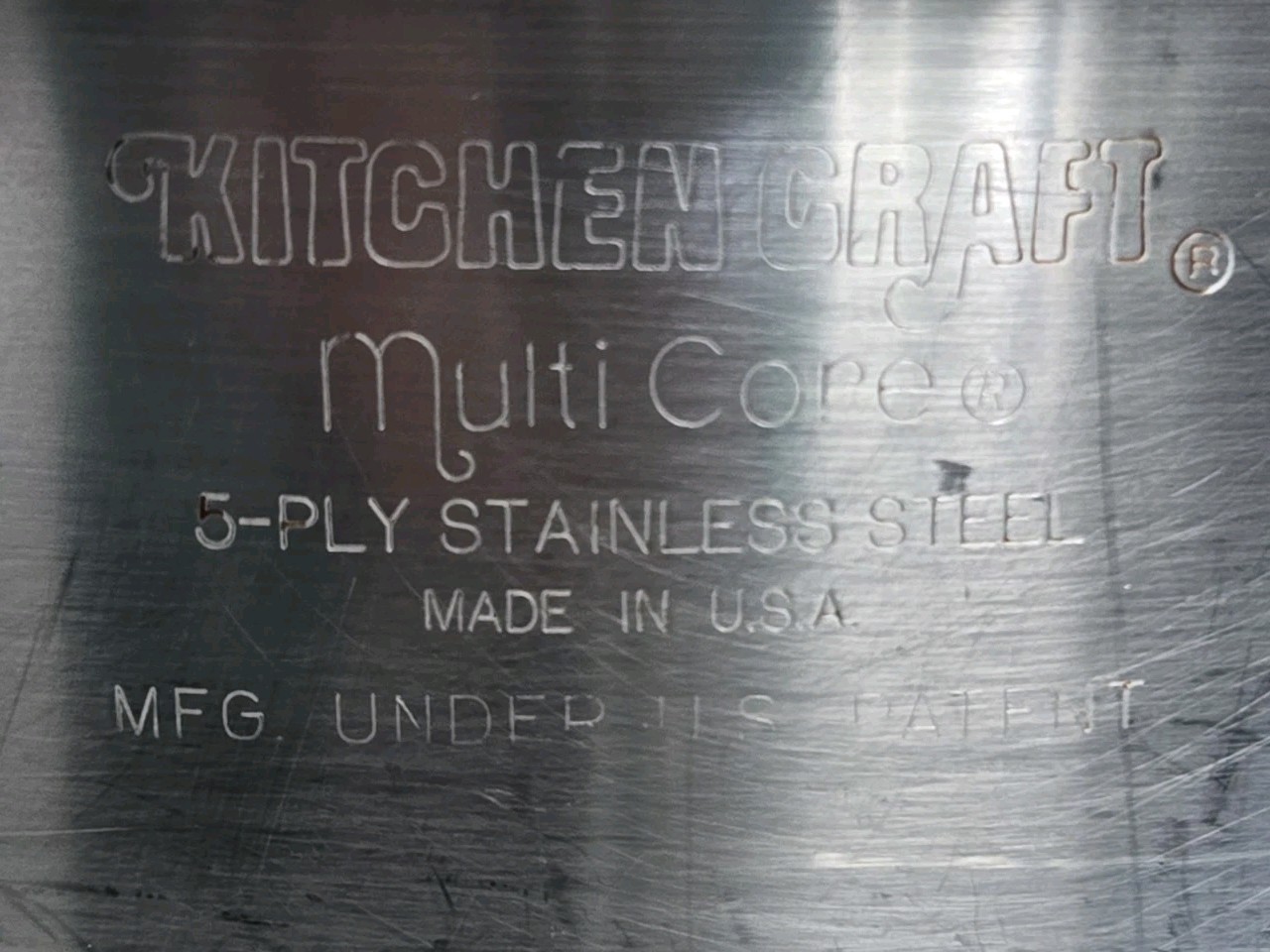 Vtg Kitchen Craft Multi Core 5 Ply Stainless Steel 6QT Stock Pot w/ Lid – USA
