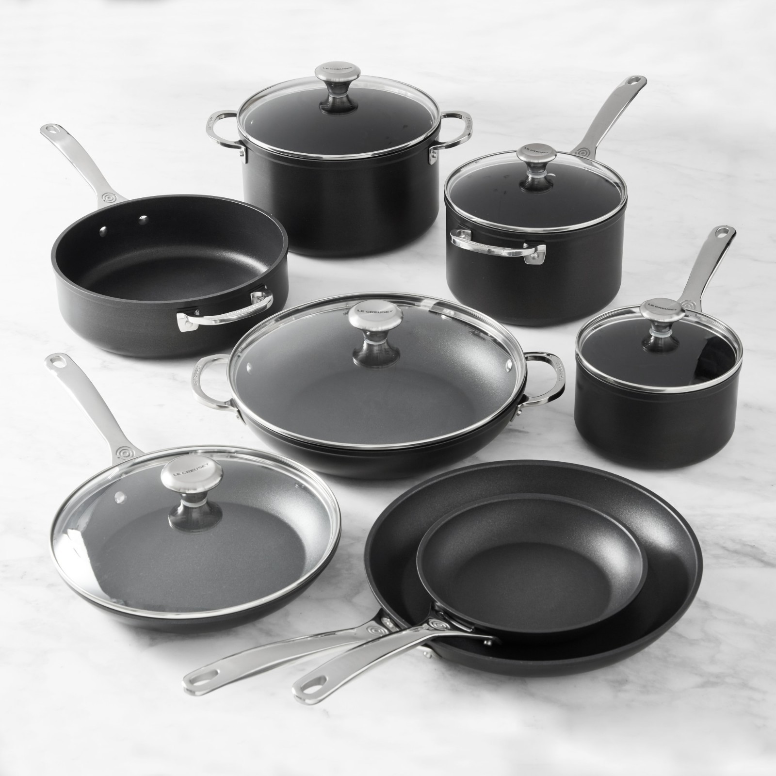 Le Creuset Toughened Nonstick Pro 13-Piece Cookware Set, Ships Free from US