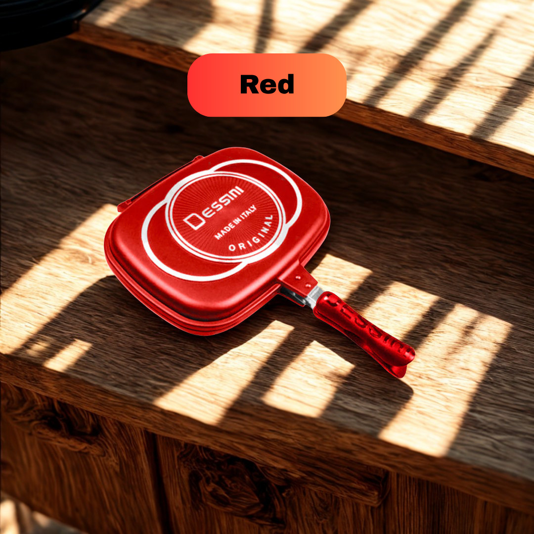 DESSINI Double Side Pressure Grill Frying Pan Scratch-Proof Die Casting 36cm
