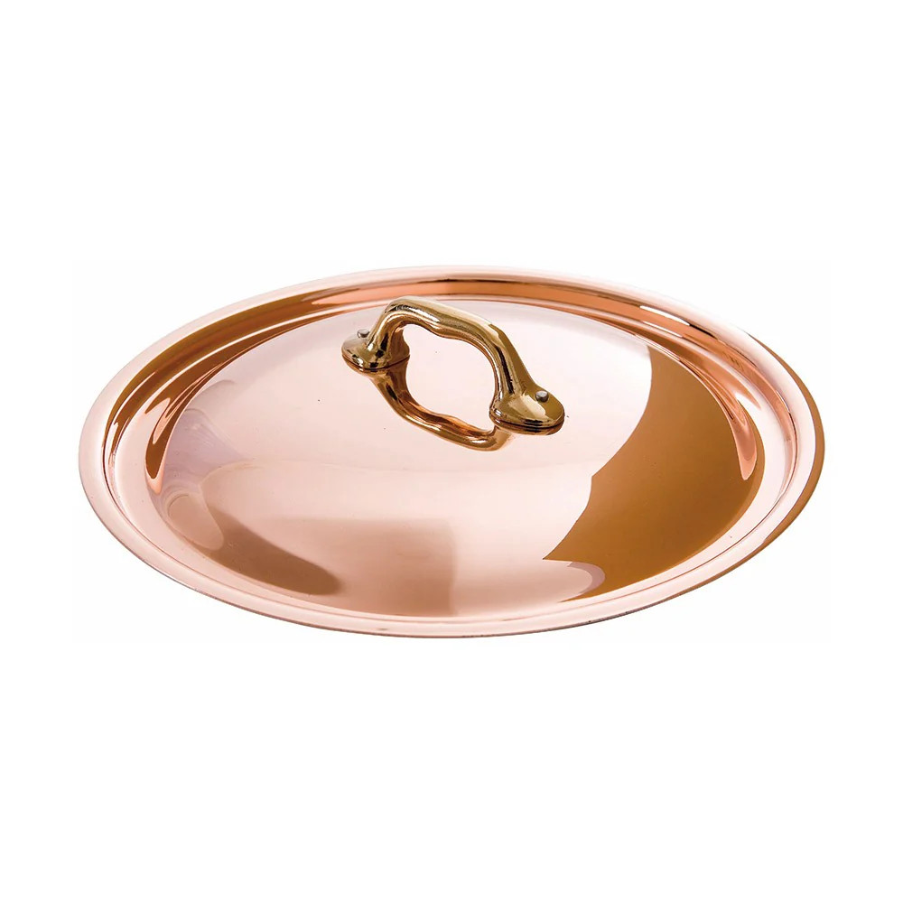 Mauviel M’Heritage M’150 B Copper Lid With Brass Handle, 6.3-In