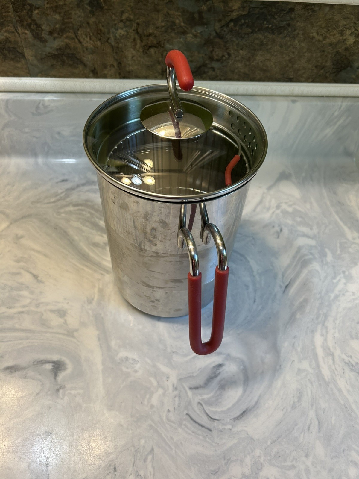 Kuhn Rikon 4th Burner Asparagus Pasta Tall Pot Steamer Lid & Basket Stainless