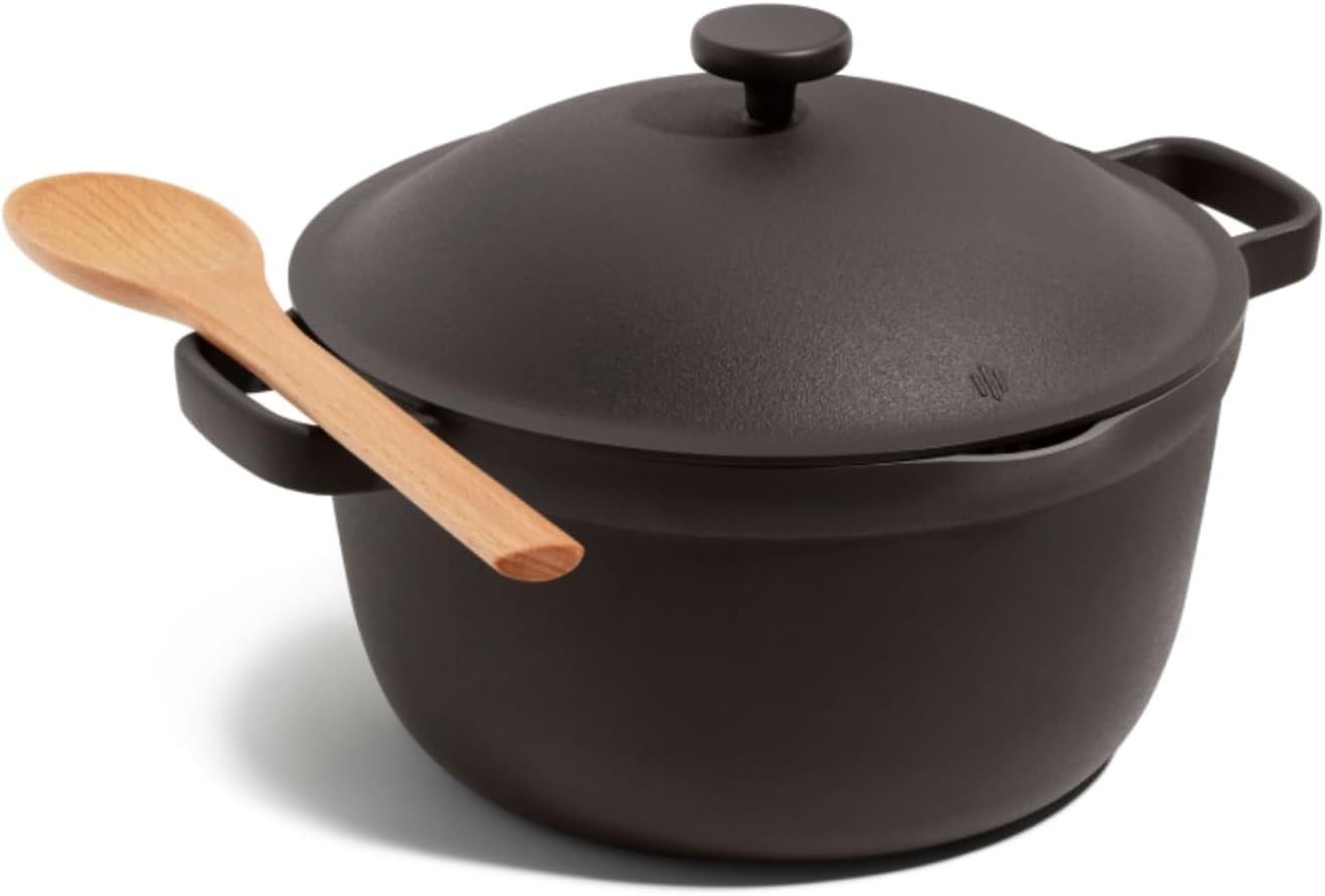 Our Place Perfect Pot | 5.5 Qt, Ceramic Pot with Lid & Spatula, Char