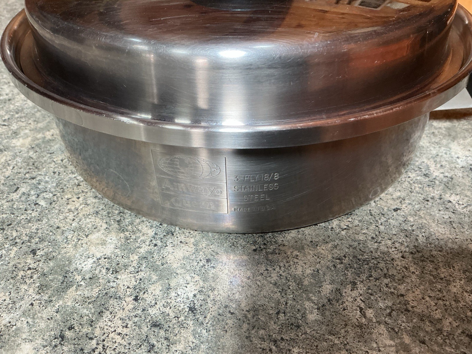 Amway Queen 18-8 Multi-PLY Stainless Steel 7 1/2″ skillet pan – made in USA.