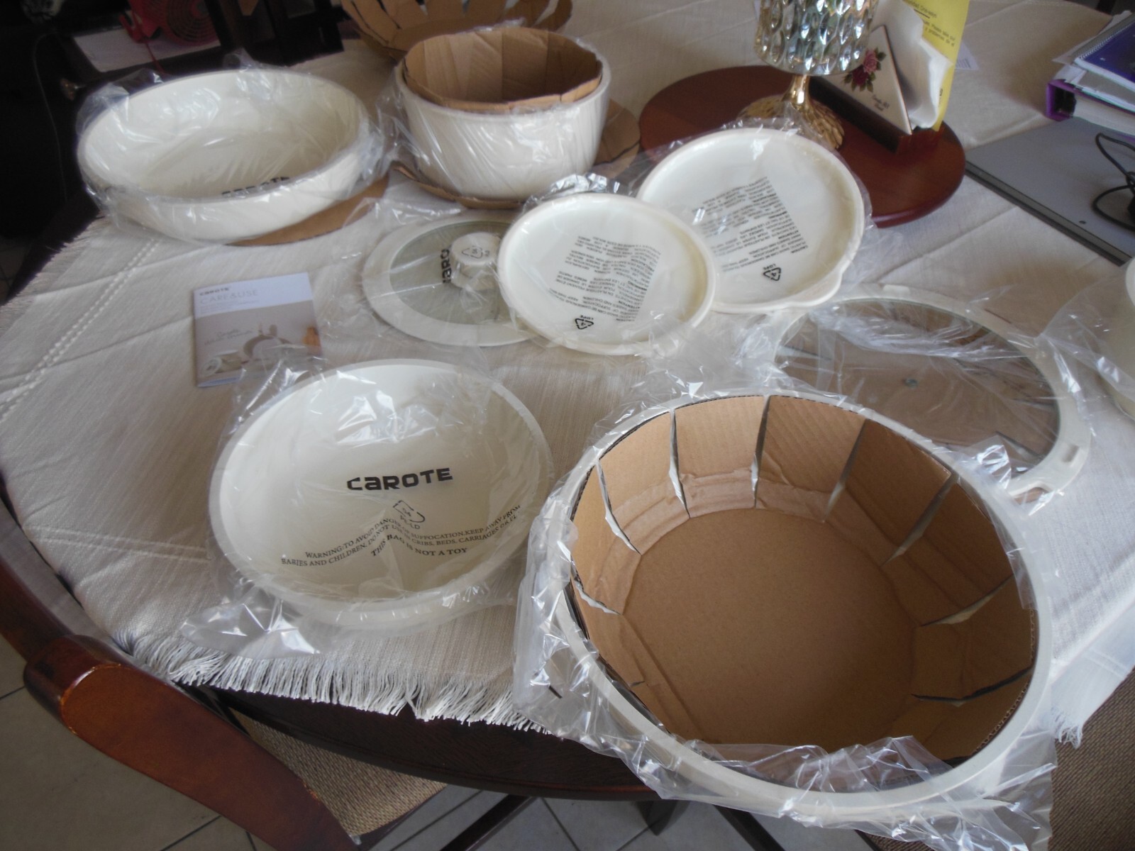 CAROTE – 11 pc. Set White Non-Stick Induction Granite Cookware * Free Shipping