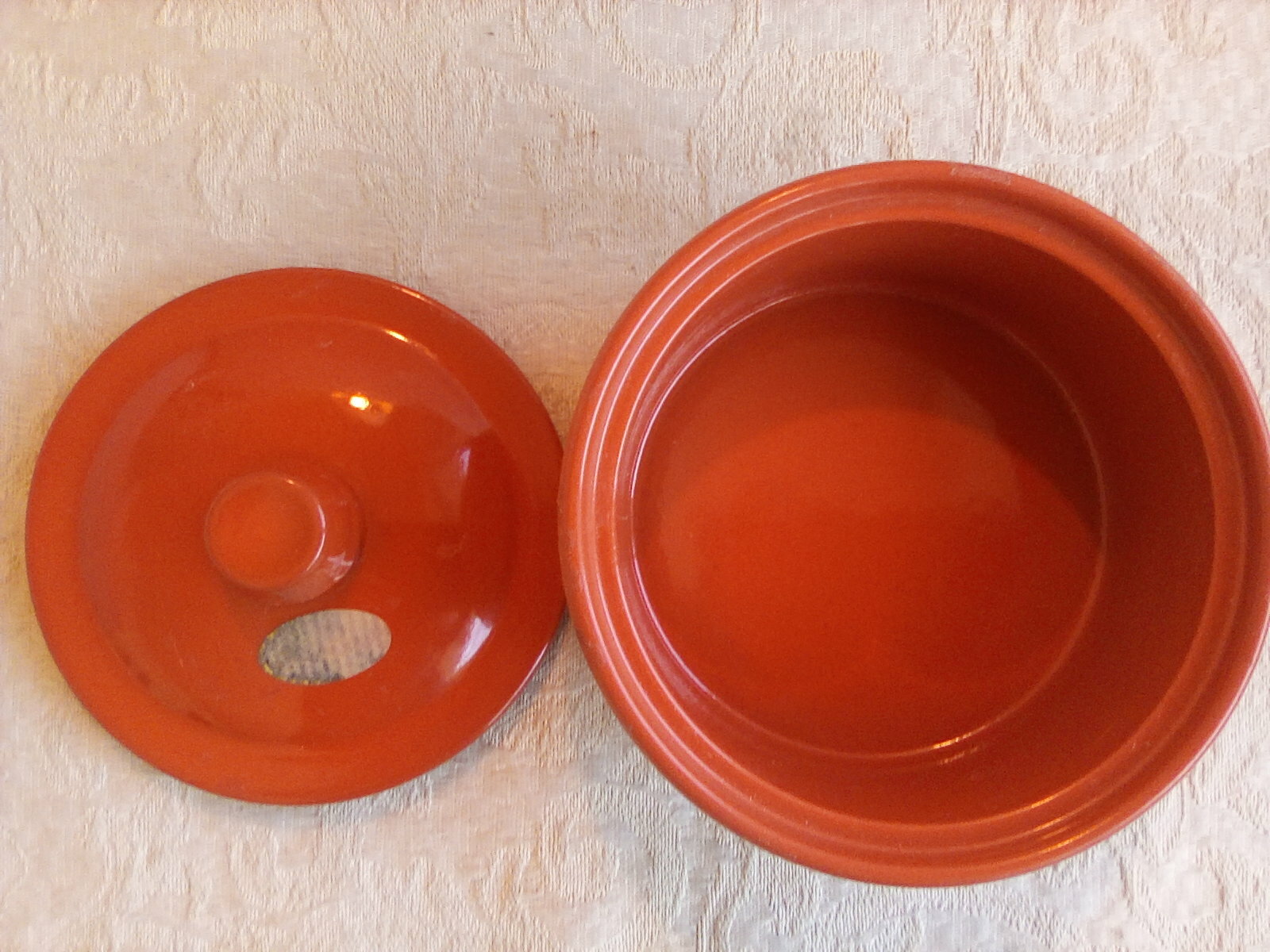 Graupera Terracotta Lidded Ramekin Small Baking Dish Made in Spain 4.5″ Across