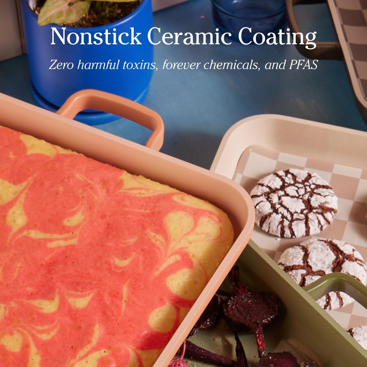 Our Place Large 20.9 In Oven / Stovetop Griddle Pan 5 Qt BLUE SALT