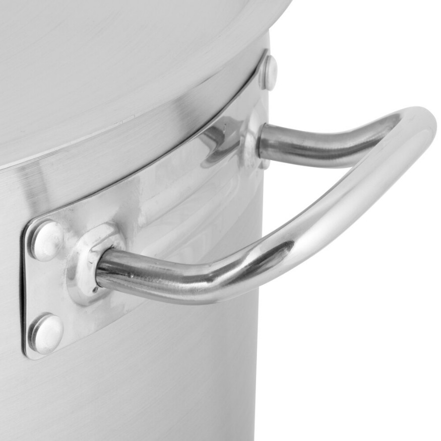 Commercial 100 Qt Stainless Steel Aluminum Clad Round Big Stock Pot w/ Lid Cover