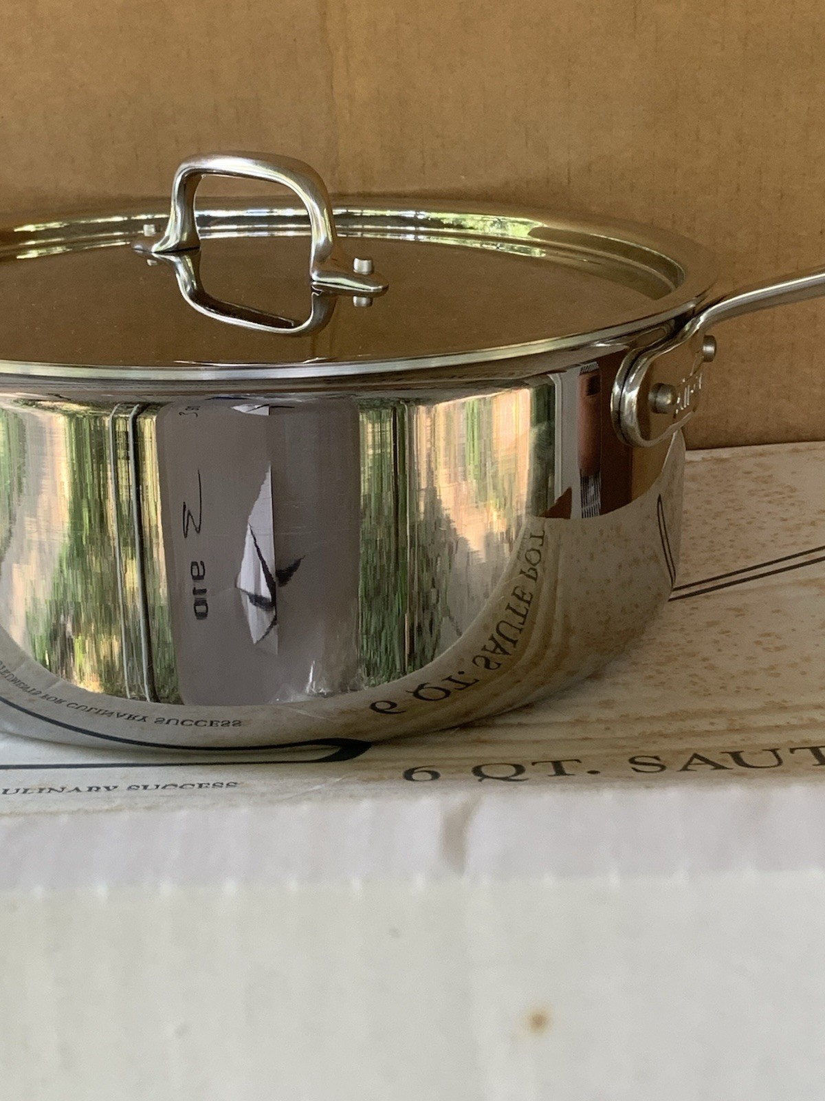 ALL CLAD 6 qt Sauté Pot Orig. Packaging Never Used. Wonderful