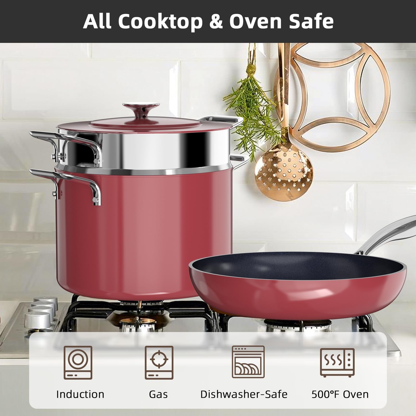 Nuwave Lux 13pc Forged Lightweight Cookware Set PFAS Free, Healthy G10 Duralon