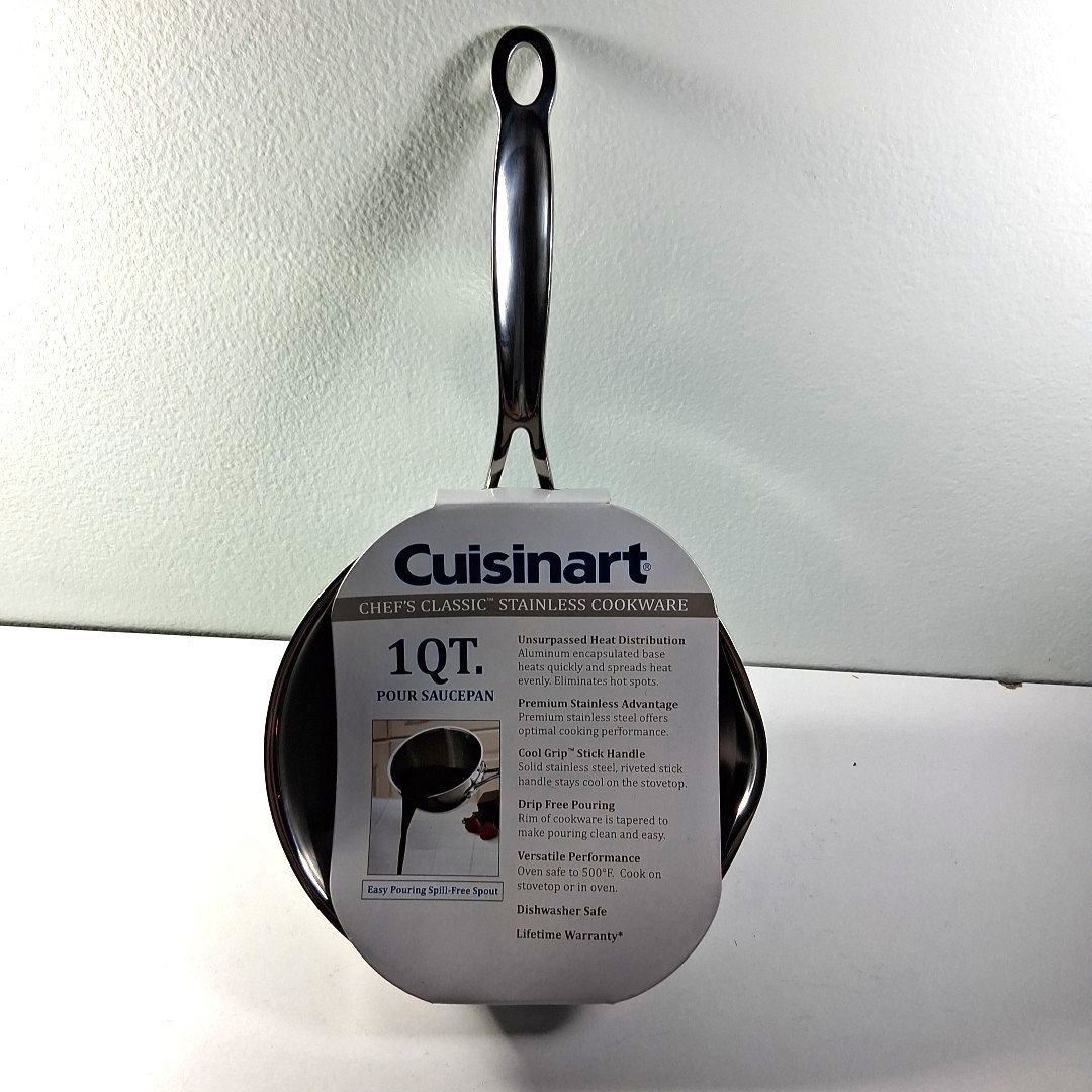 Cuisinart Chef’s Classic Stainless Steel 1 Qt. Easy Pour Saucepan Model 735-160P