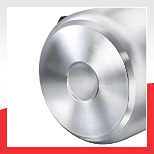 5L Alpha Deluxe Induction Base Stainless Steel Deep Pressure Pan, 5.0-Liter,