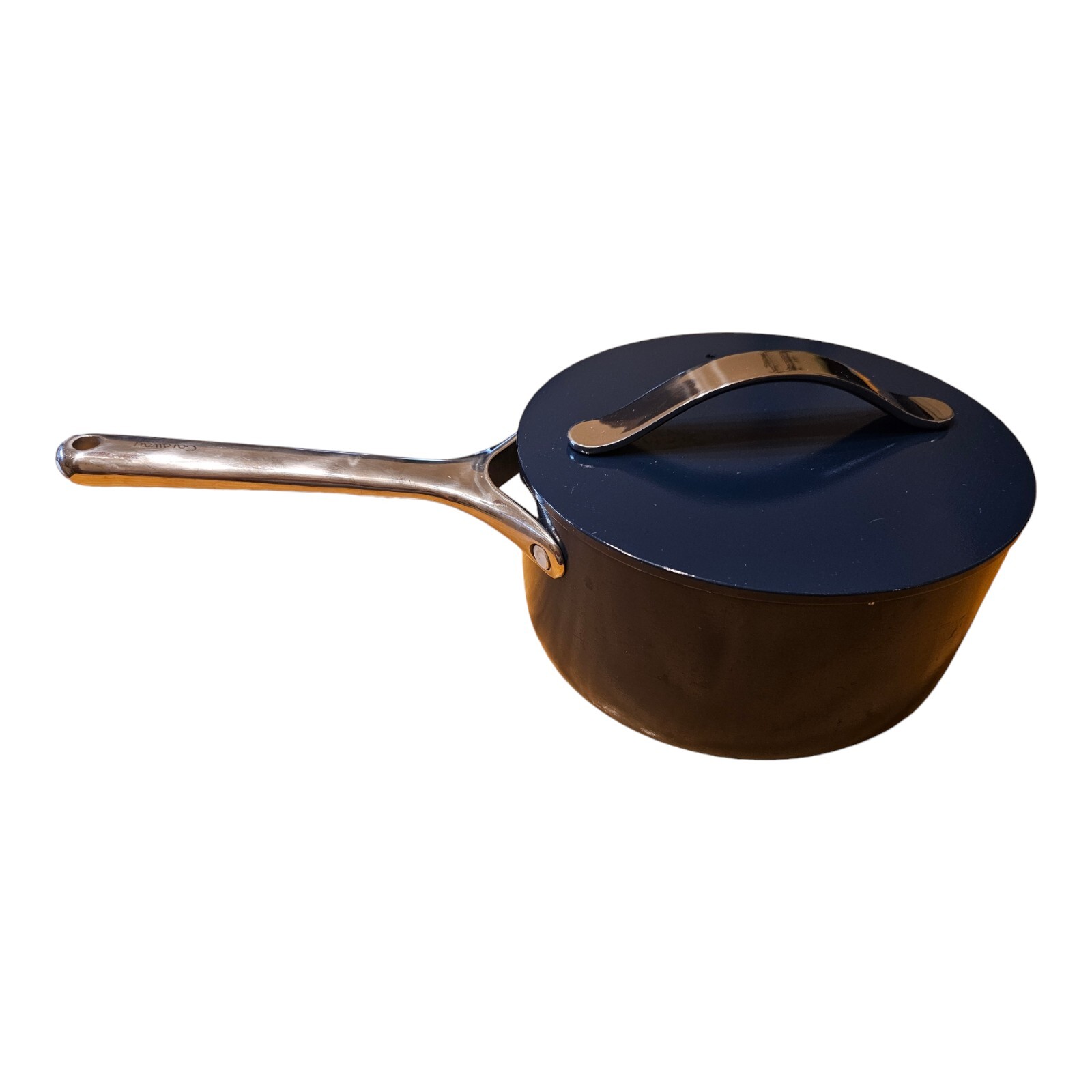 Caraway Home Navy Blue Non-Stick Ceramic 4.5 qt Saute Pan & 3qt Sauce Pan W/Lids