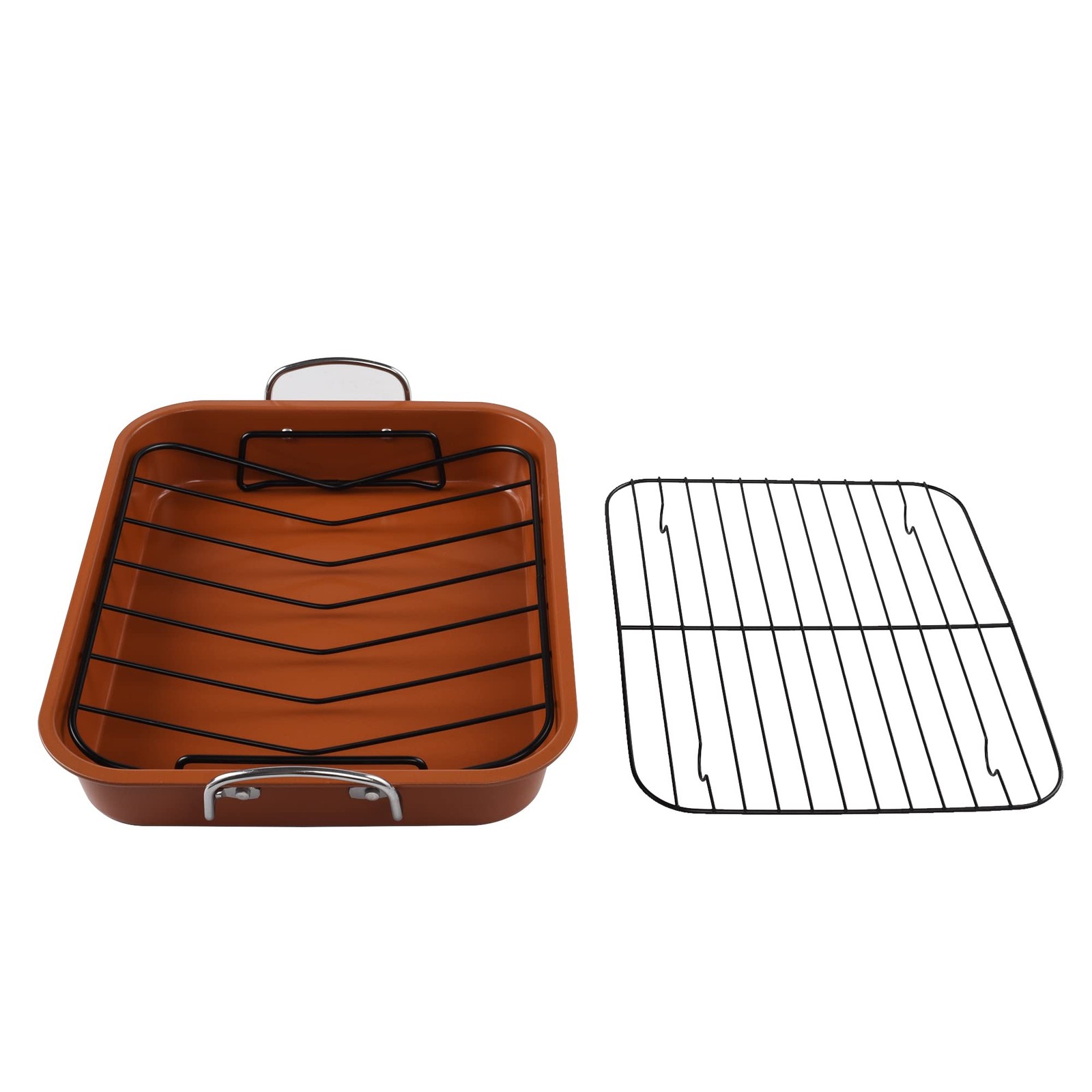 Nonstick Roasting Pan 14.57″x11.25″ – 16 Inch Turkey Roaster with Rack