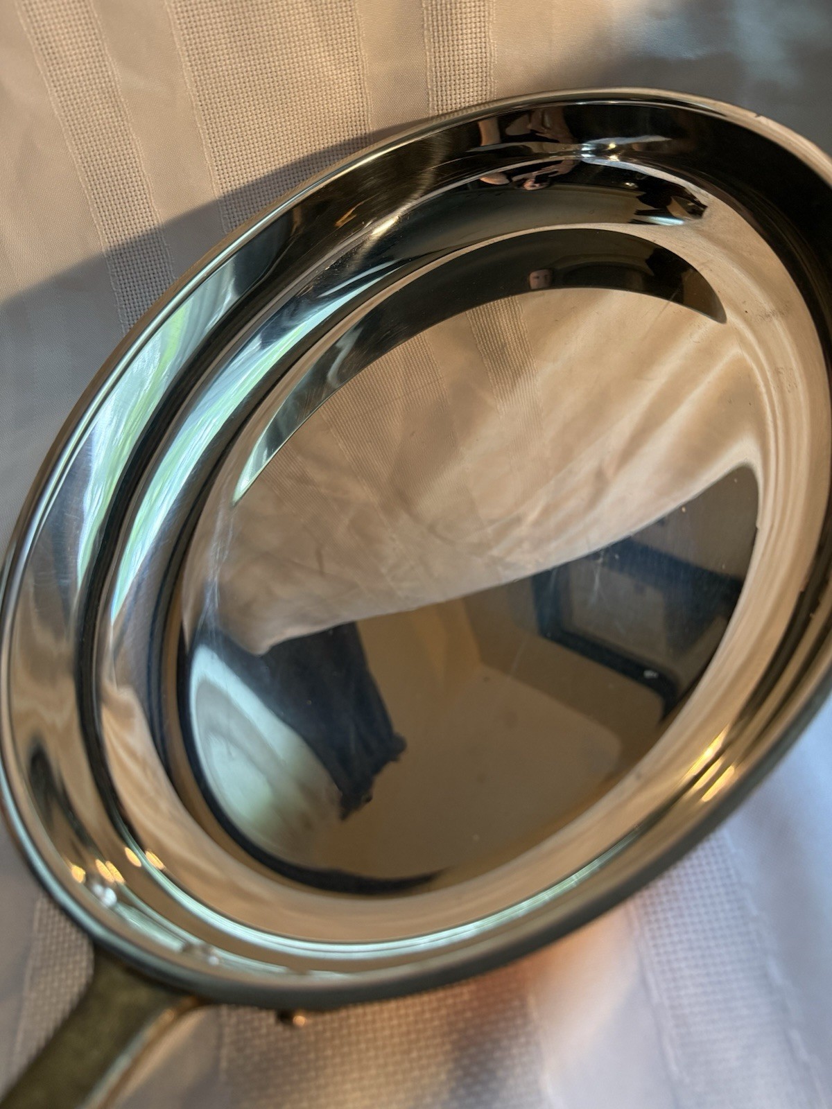 Tagus Elite Copper Oval Sauté Pan Portugal 12″ Copper Brass Handle – Excellent