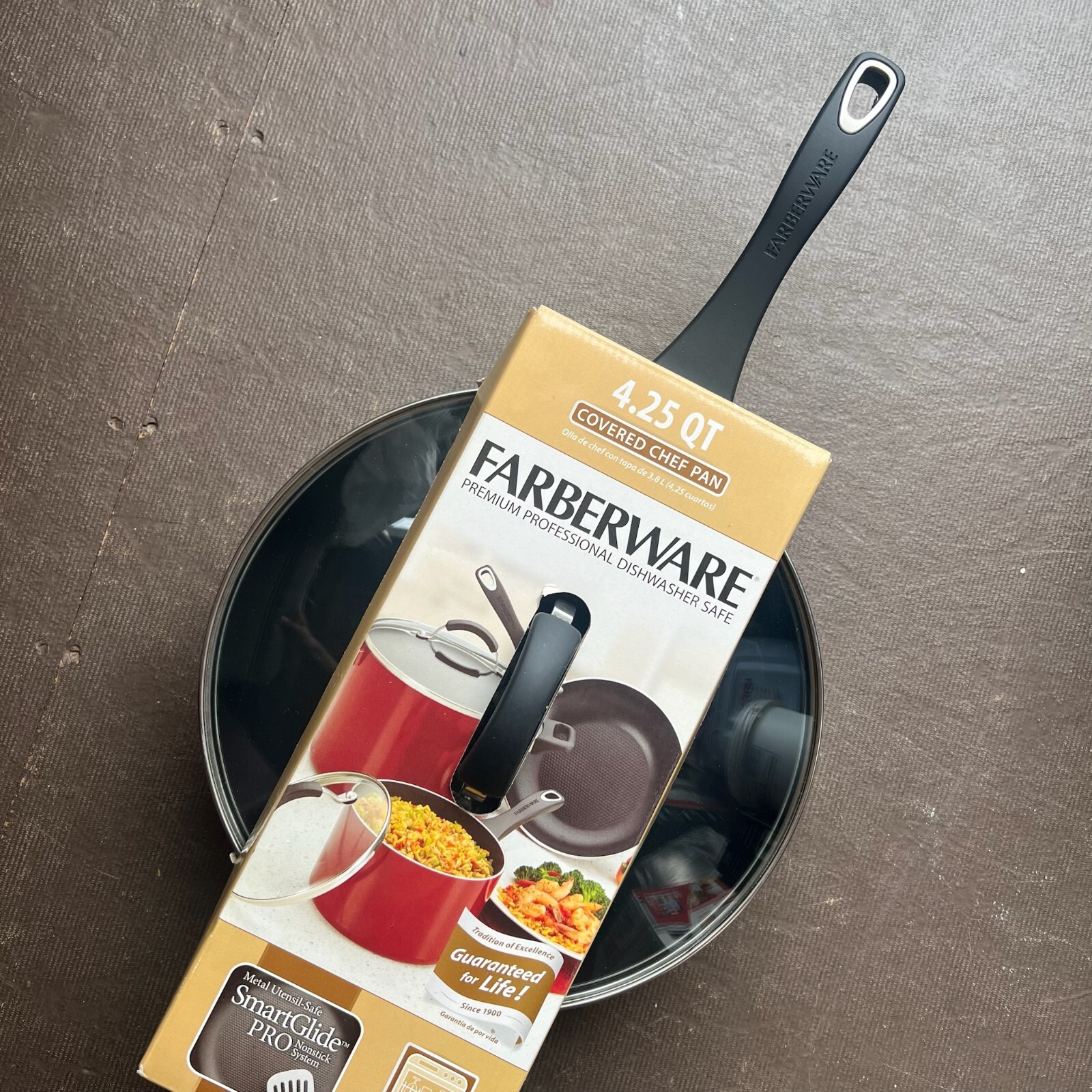 Farberware Premium 4.25 Qt. Professional Dishwasher Safe Covered Chef’s Pan