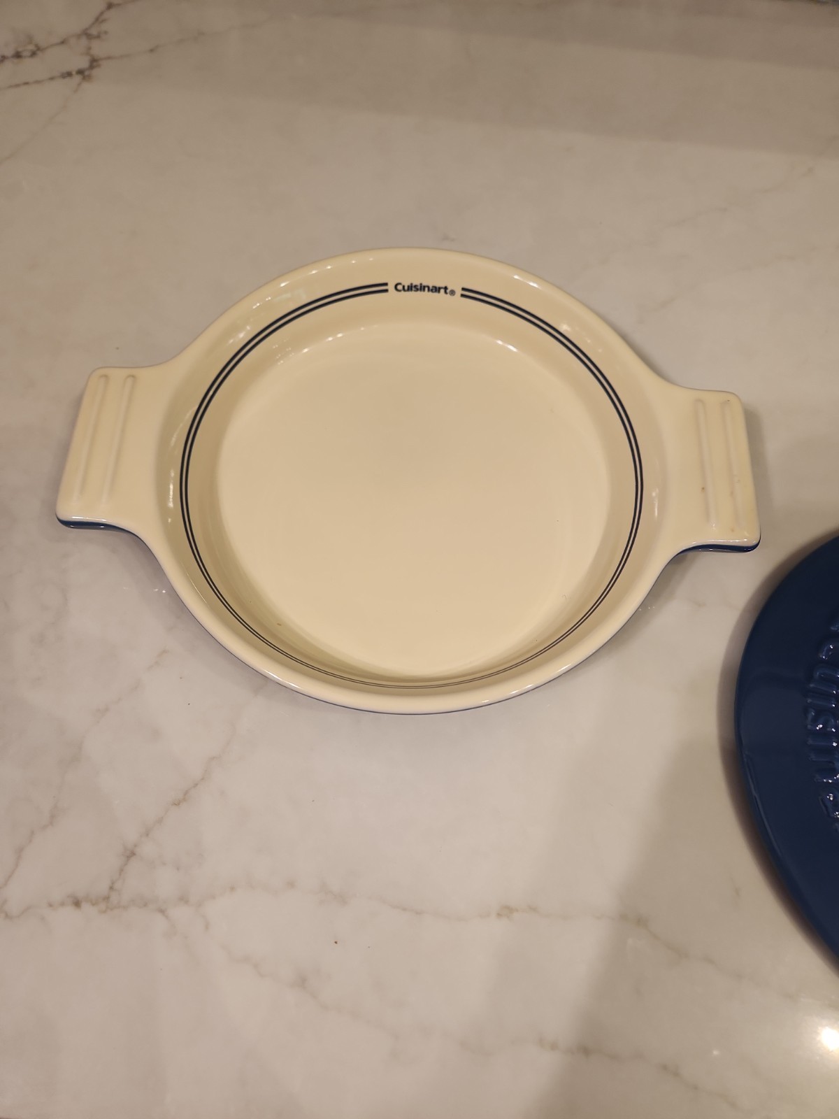 Cuisinart 1.0 Qt Stoneware Covered Baker Casserole With Lid Excellent Blue