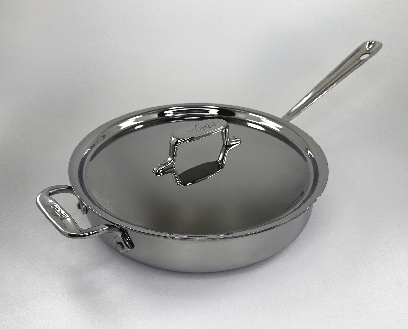 All-Clad D3 3 Qt 3-Ply Stainless Steel Saute Pan With Lid