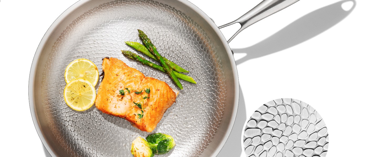 Titanium pans for cooking,12″ frying pan,butter warmer skillet | Uncoated