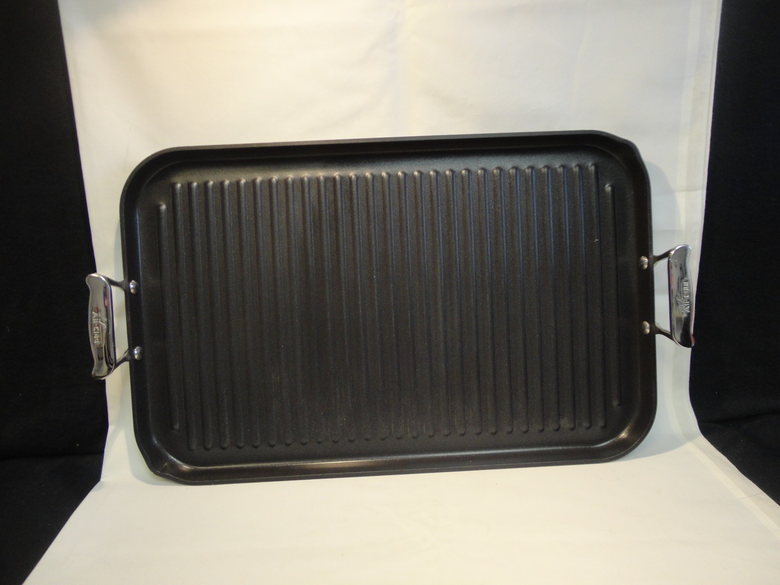 Grill Pan Non Stick All-Clad Anodized Flat Nonstick Grille Grilling Skillet Cook