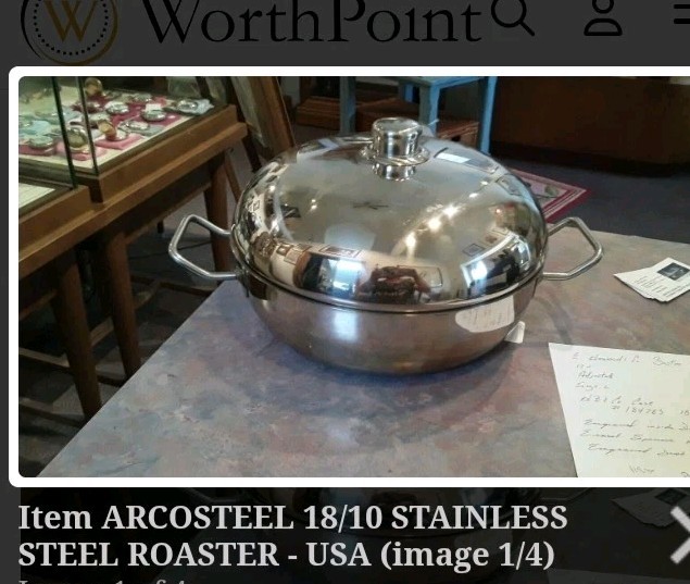 Arcosteel 18/10 Stainless Steel Roaster Pan Skillet Ships From USA