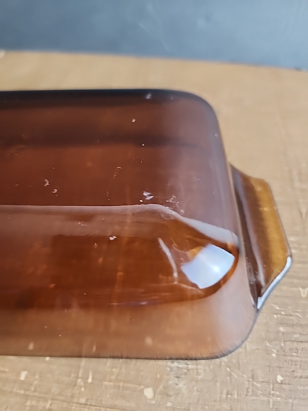 Anchor Hocking Amber Glass Baking Pan Dish Loaf Pan #442 1.5 PT.