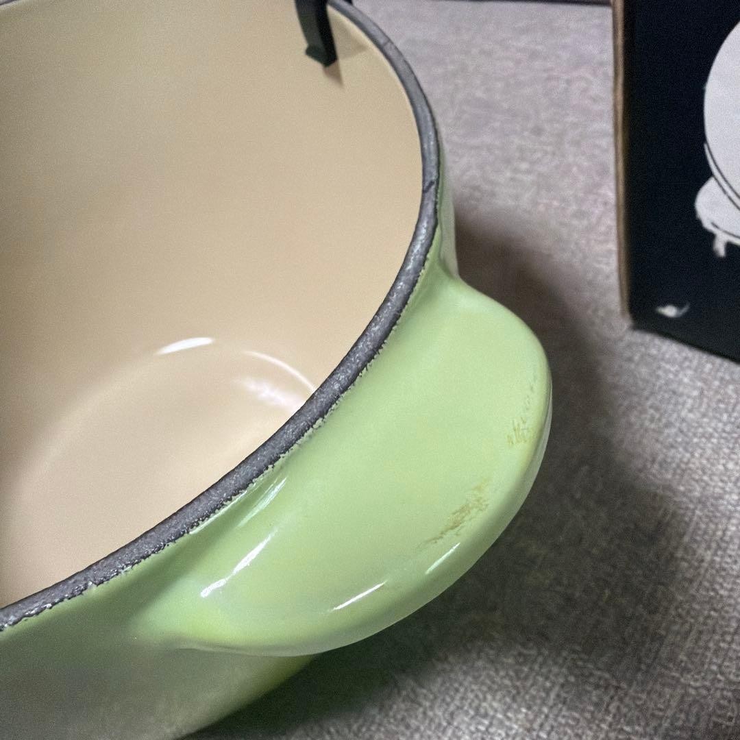 Le Creuset Apple Shape Casserole Cocotte 18cm 7″ 2.25qt Kiwi Green Stoneware