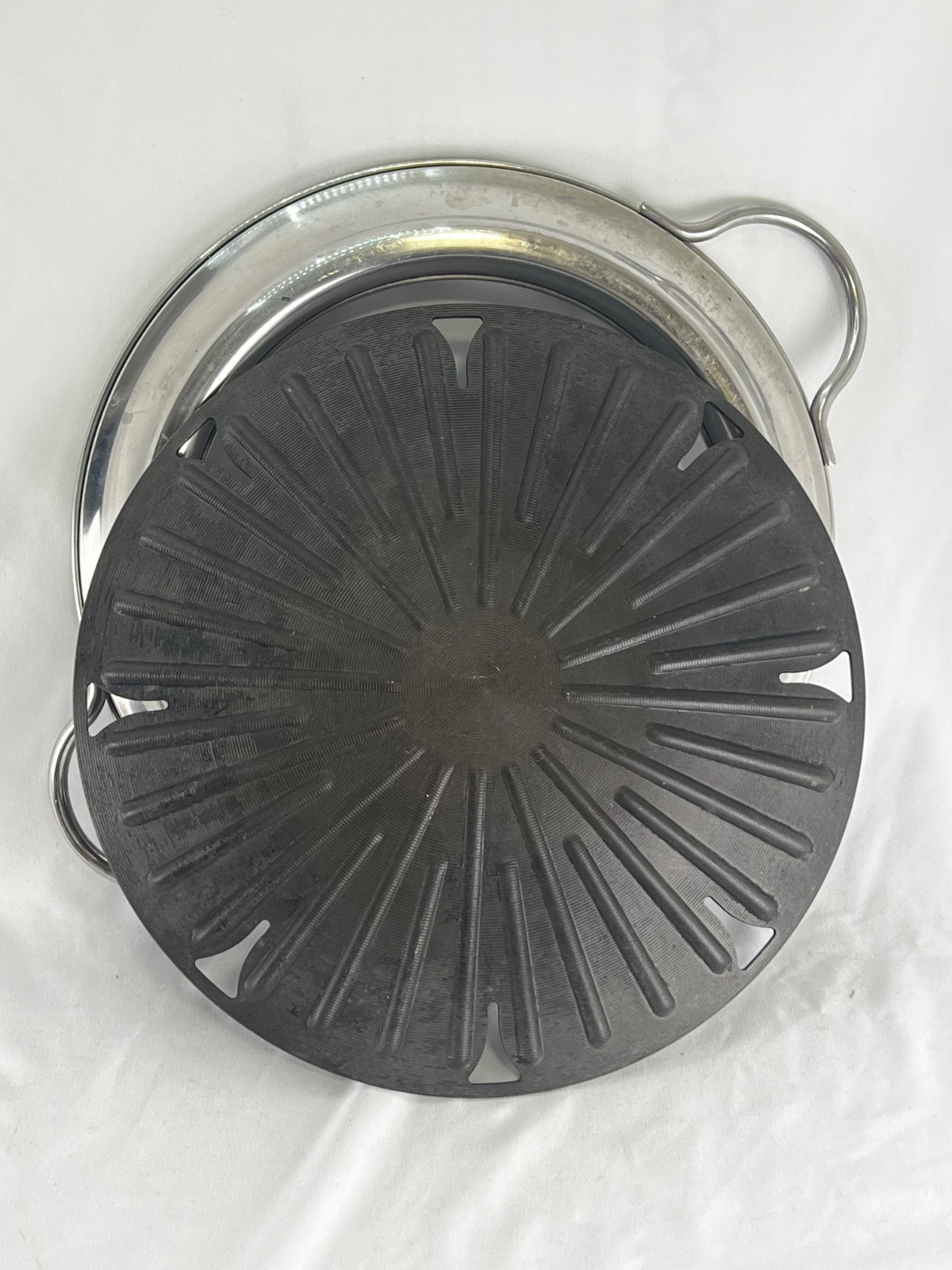 Vintage Circulon Korean BBQ Grill Pan Cast Aluminum Tabletop Grill 12”