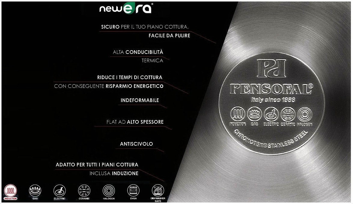 Pensofal New Era Ceramic Non-stick Stainless Steel Lid Pan