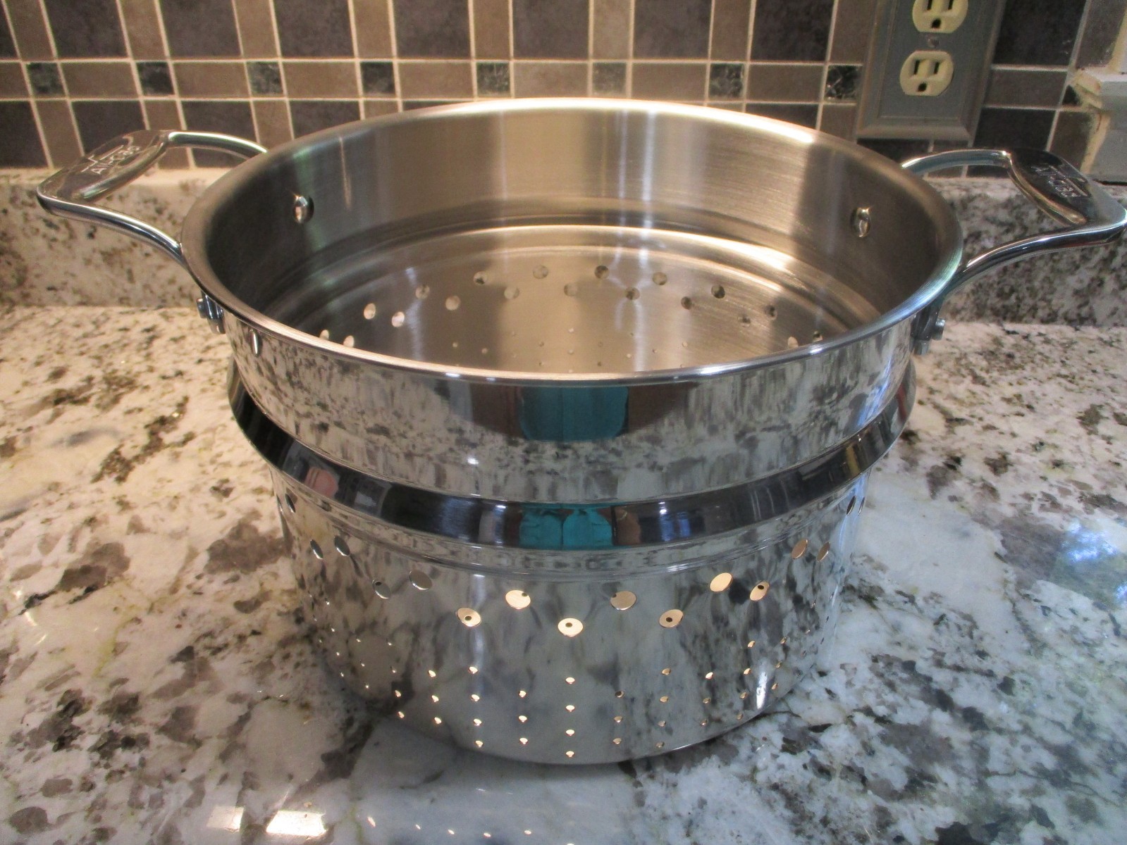 All-Clad Stainless Steel Steamer Insert Pan for 10 Quart Stock – Excellent