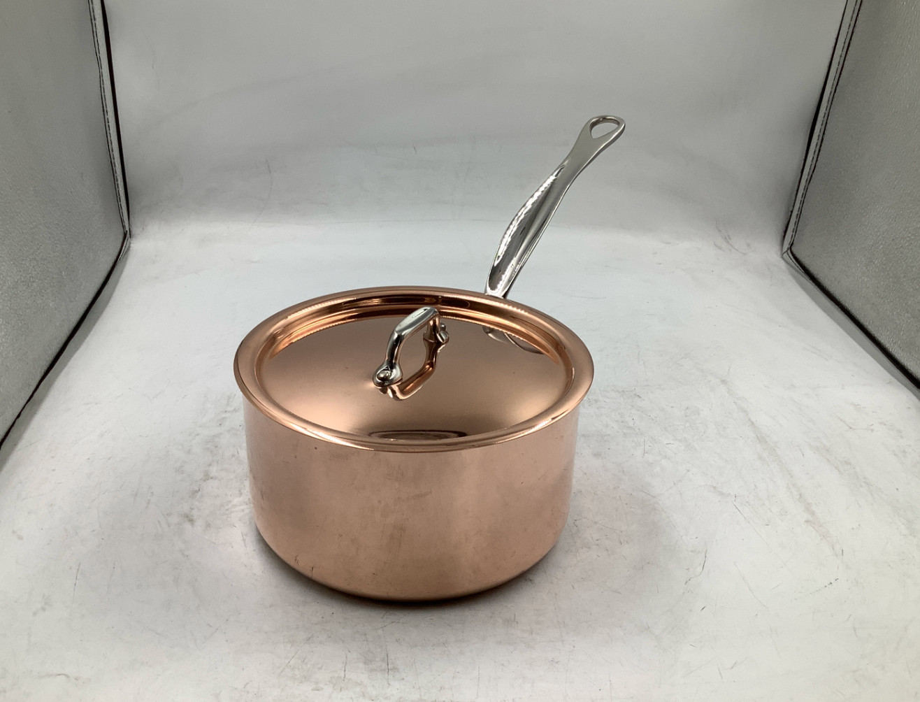 Mauviel M’Heritage 150 S Polished Copper & Stainless Steel Sauce Pan. 1.9 Qt