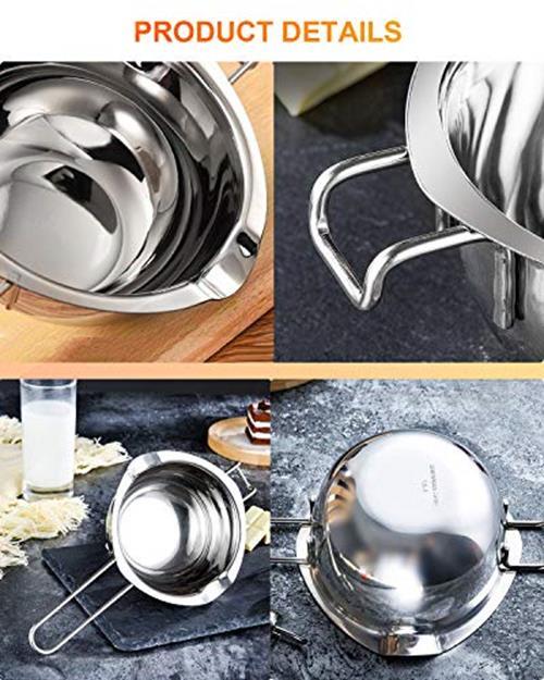 Stainless Steel Double Boiler Pot for Melting Assorted Sizes , Colors