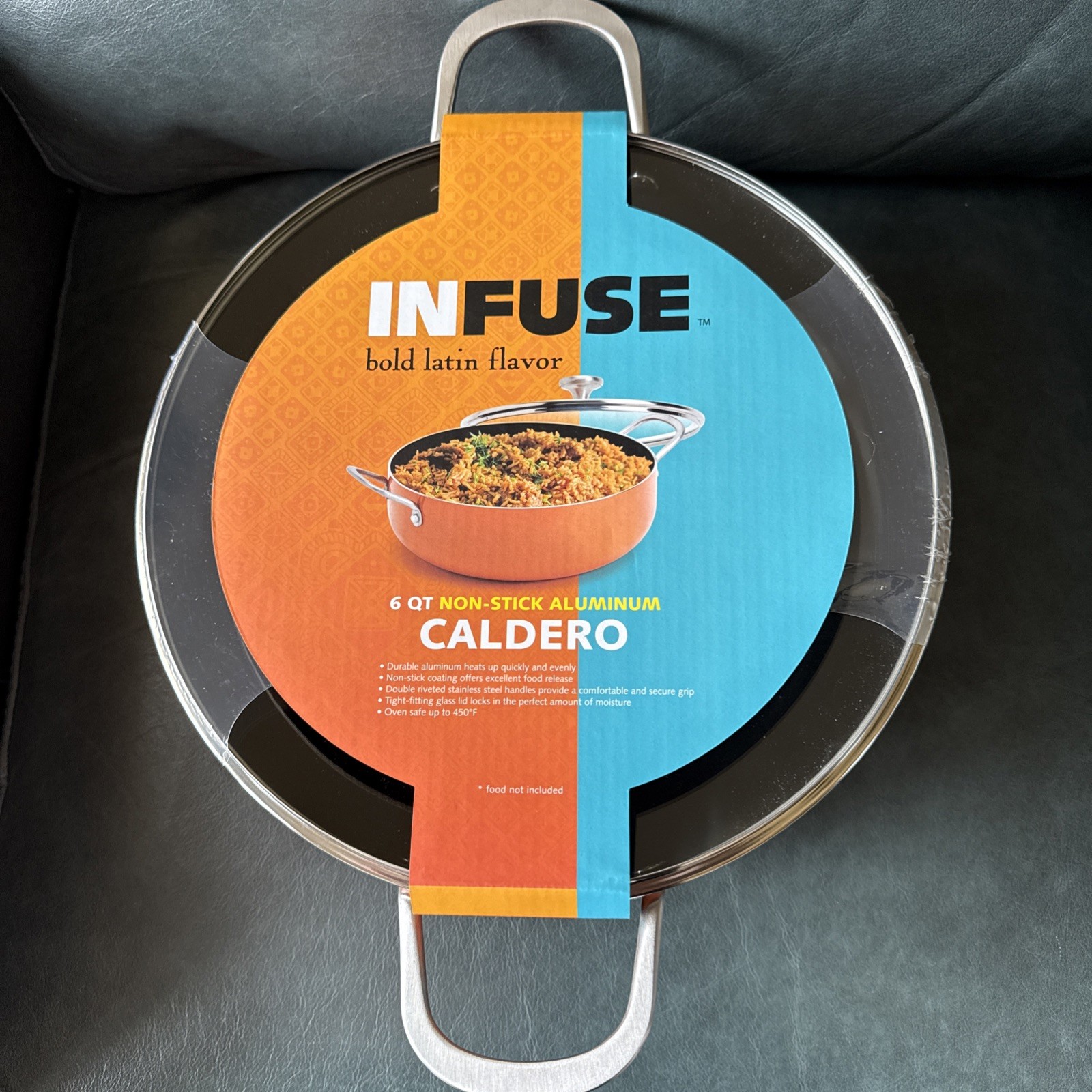 Infuse 6 Qt Nonstick Aluminum Caldero, Oven Safe Up To 450 Degrees