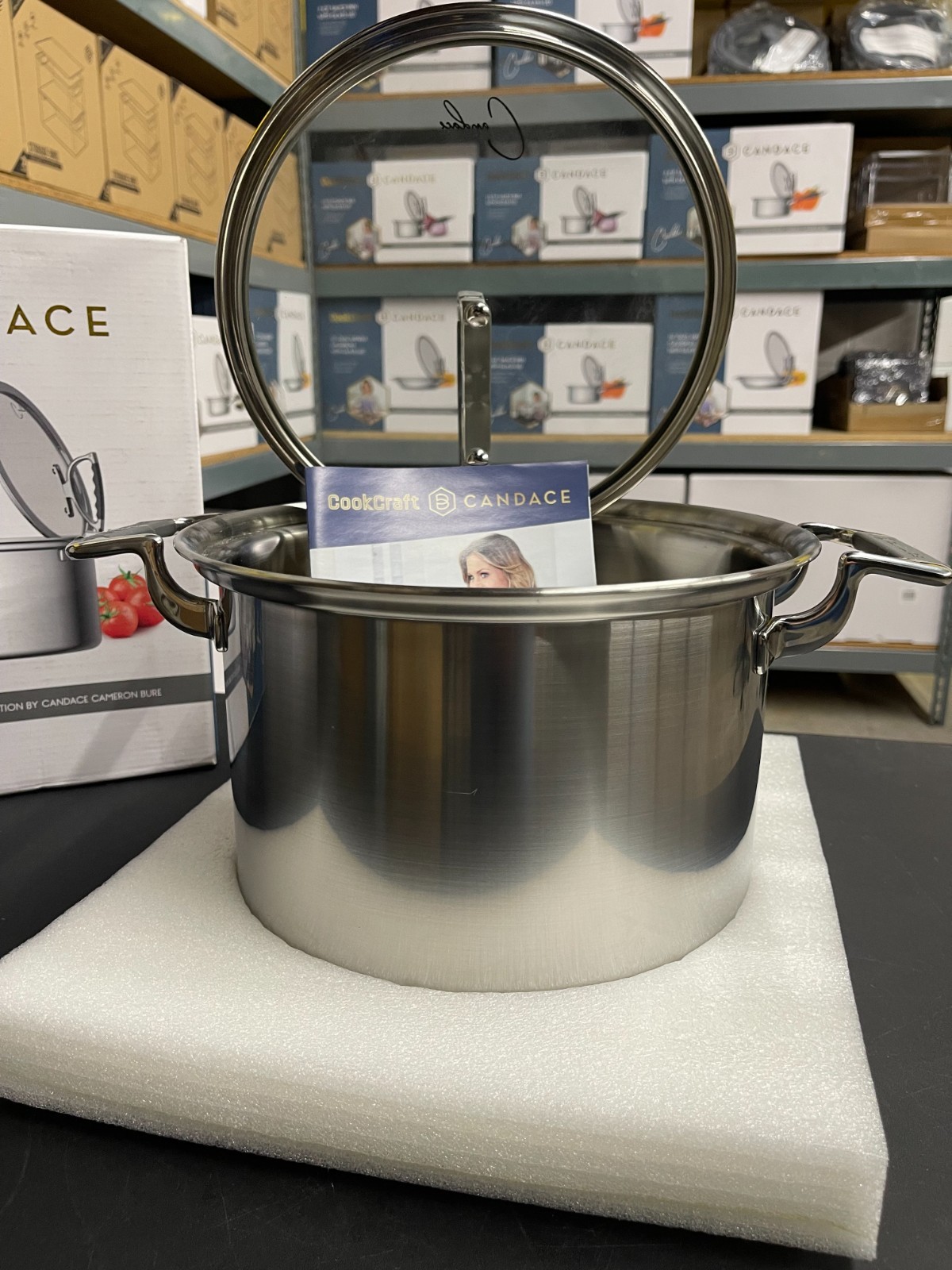CookCraft by CANDACE 8 qt Stock Pod with Glass Lid