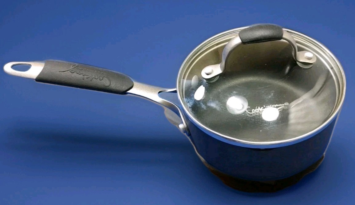 Calphalon 8700 1 Quart Saucepan W/ Lid & 2 Pour Spouts Hard Anodized Cookware