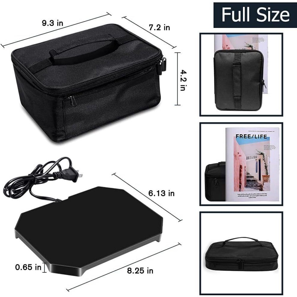 110V Lunch Bag Portable Electric Heating Lunch Box Office Mini Microwave Oven