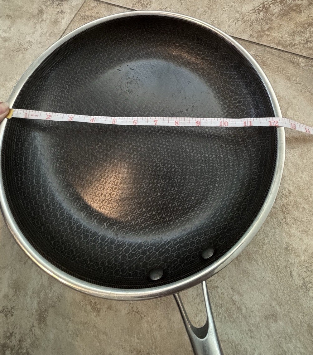 HexClad 12″ FRYING PAN 12-Inch 12 Hybrid Non-Stick NO Lid – Used Good Condition