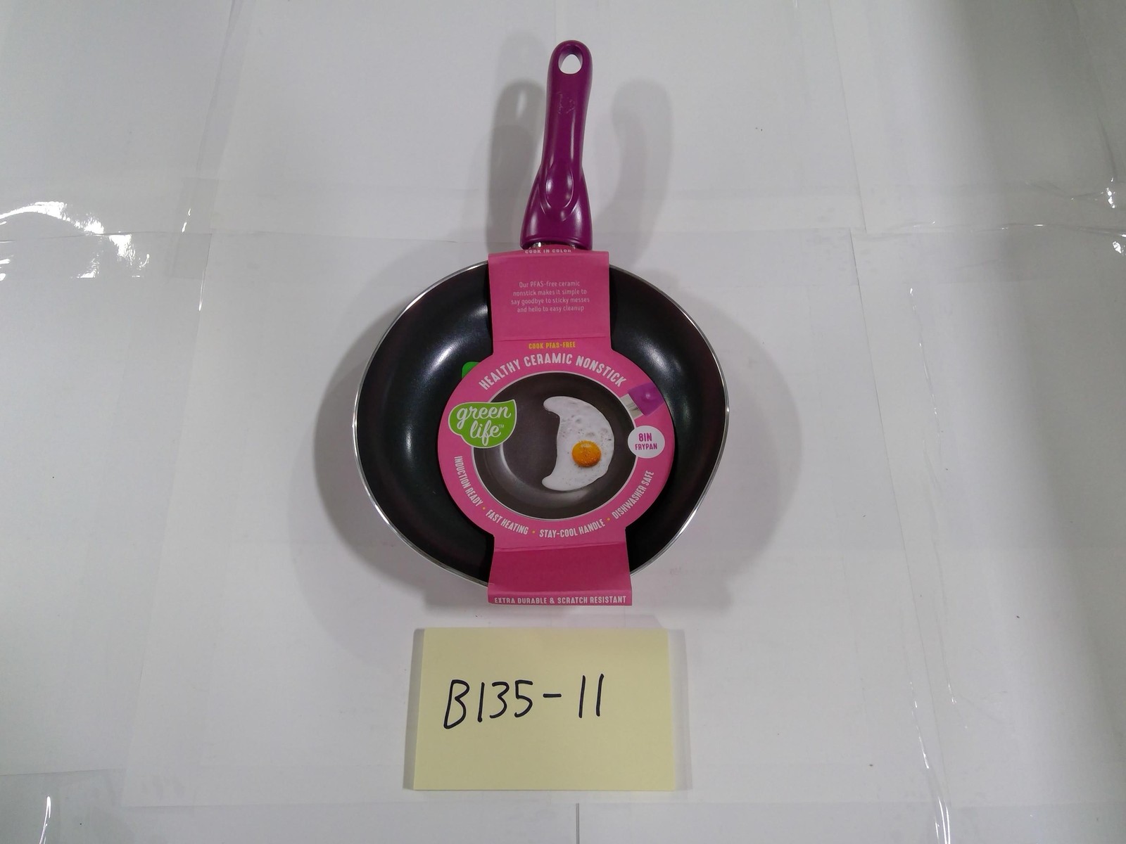 GreenLife Frying Pan 8 In Ceramic Nonstick Pink Induction Ready Dishwasher Safe