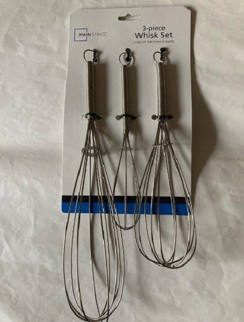 Mainstays Cookware 3 Whisk Set in Various sizes