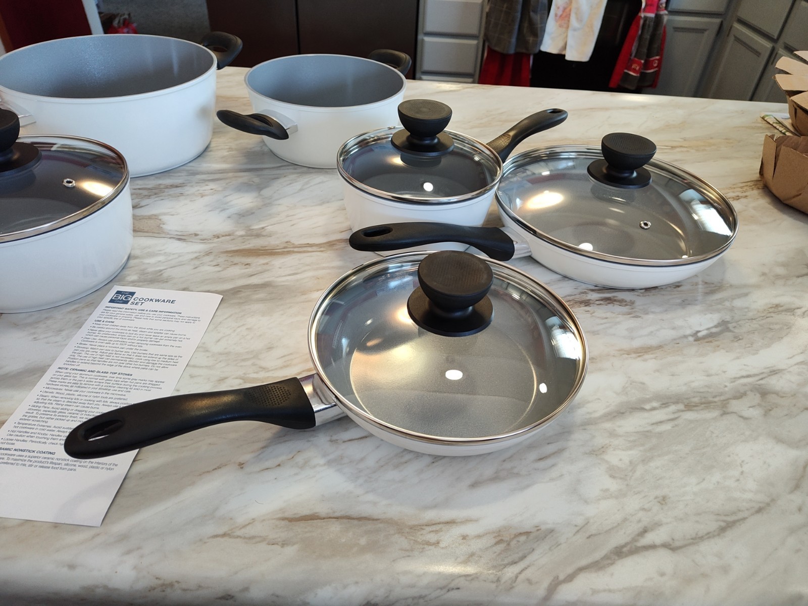 The Big One 10 Piece Silicone Ceramic Cookware Set, Gas & electric safe