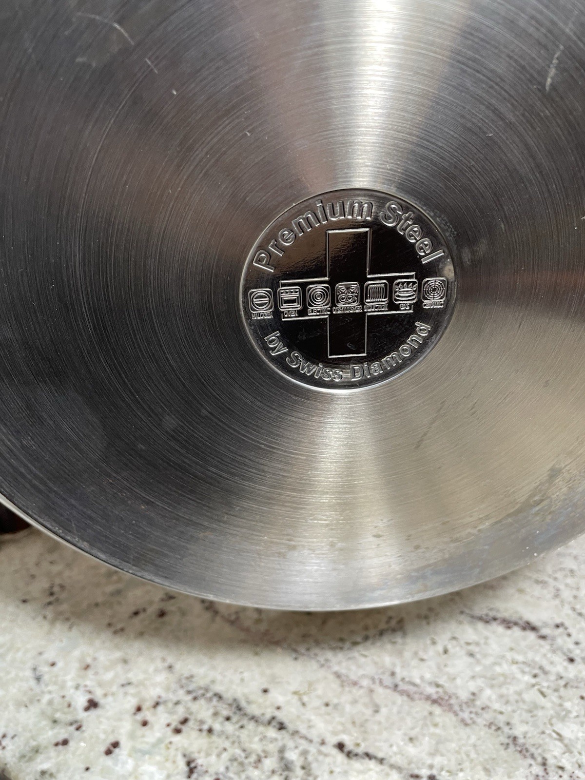 Swiss Diamond Stainless Premium Steel Chef’s Fry Pan With Lid 13 inches