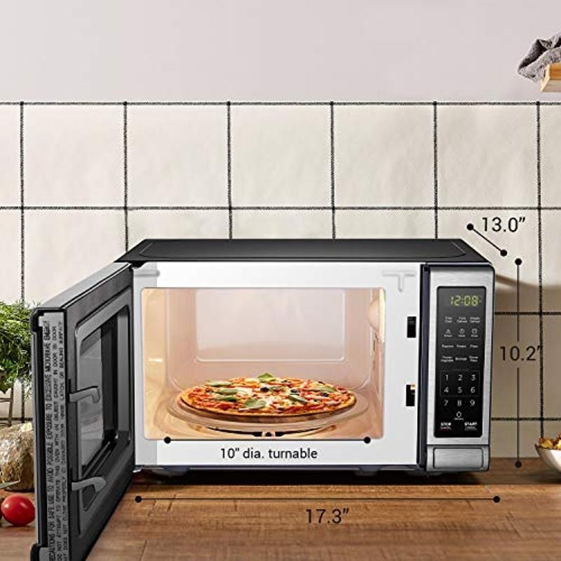 700 W Stainless Steel Microwave Oven W/ LED Control Panel Child Safety Lock New