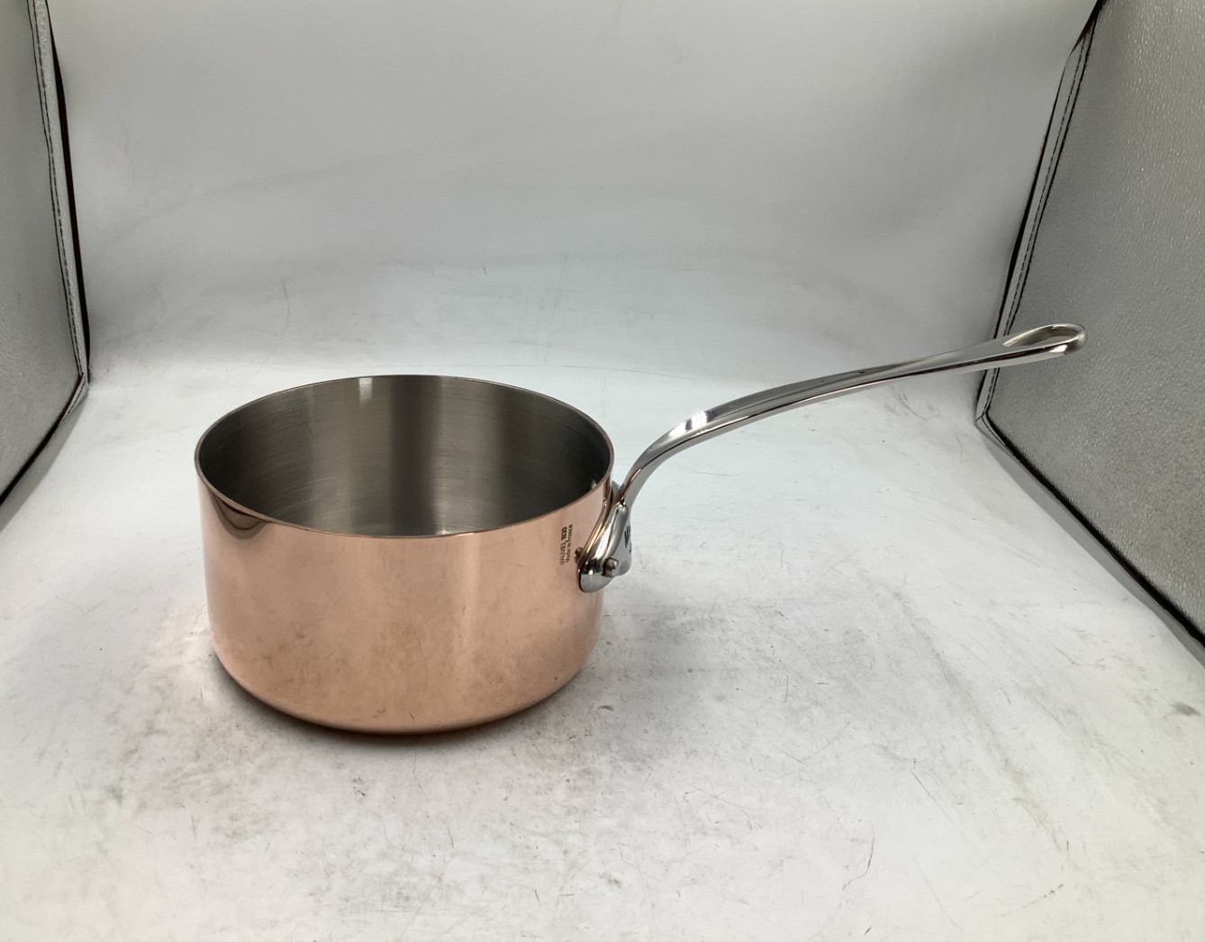 Mauviel M’Heritage 150 S Polished Copper & Stainless Steel Sauce Pan. 1.9 Qt