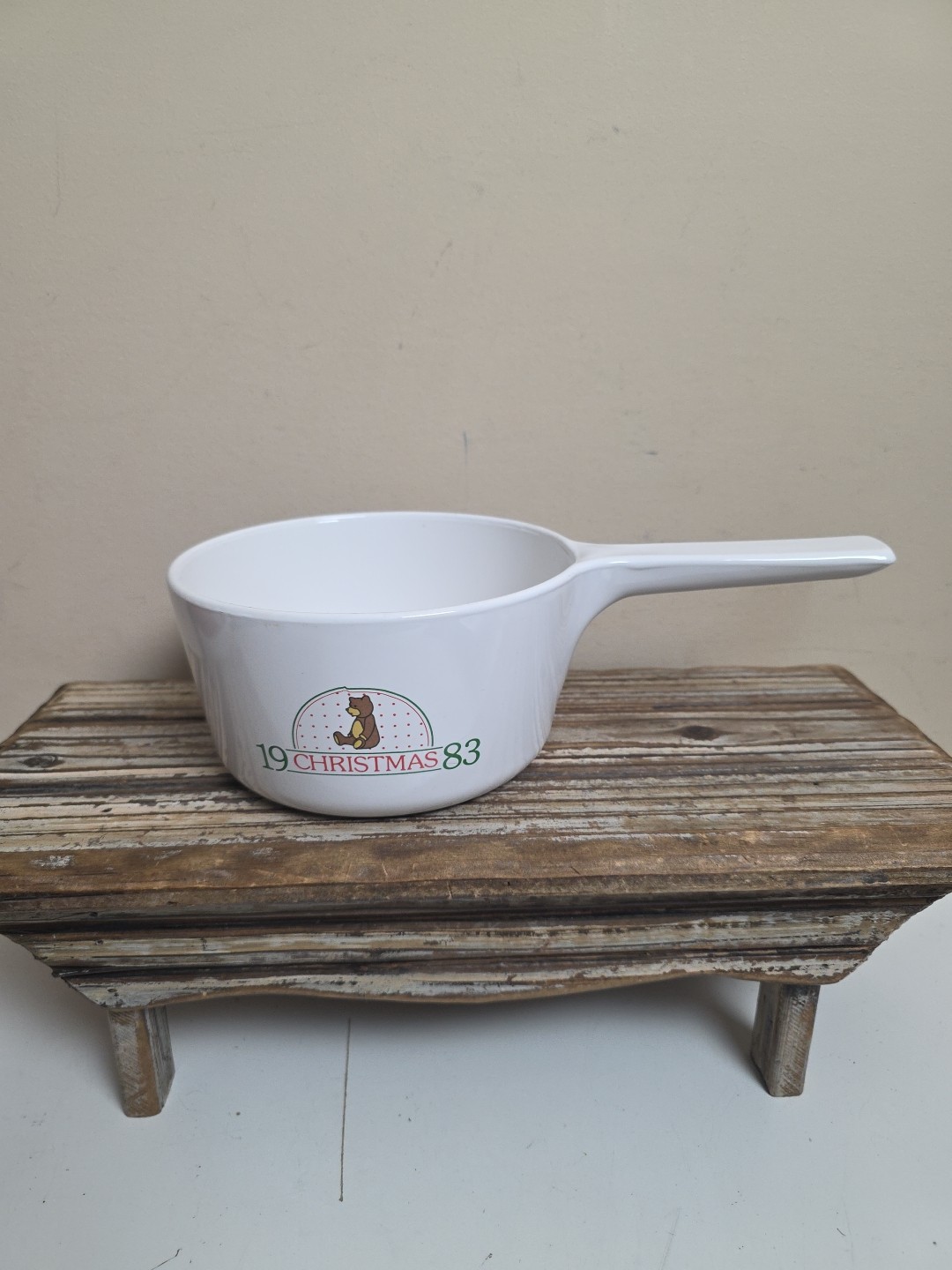 Vintage Corning Ware Saucepan U-1 1/2-B 1.5L 1983 Employee Christmas Teddy Bear