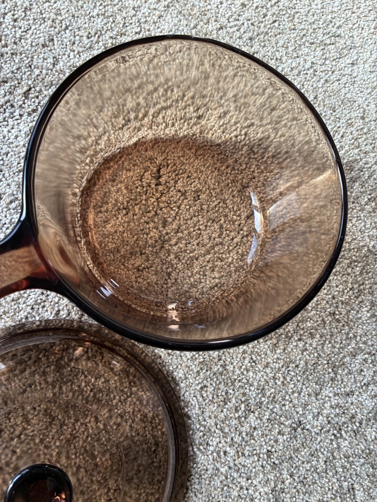 Corning Pyrex Visions Amber 1 1/2 Quart 1.5 Covered Saucepan pan & Lid V-1.5-C